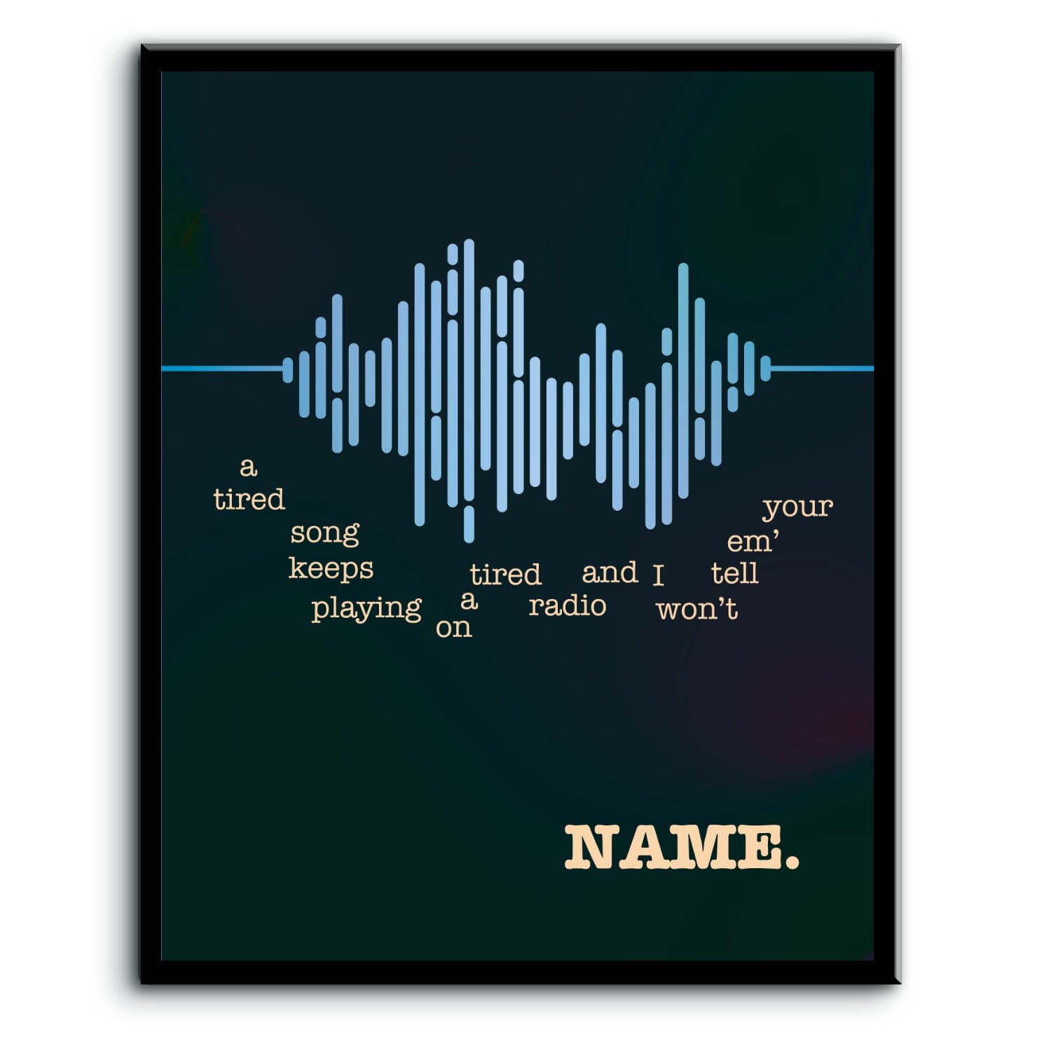 Name by Goo Goo Dolls - Pop Music Song Lyrics Art Poster Song Lyrics Art Song Lyrics Art 8x10 Framed Print (without mat) 