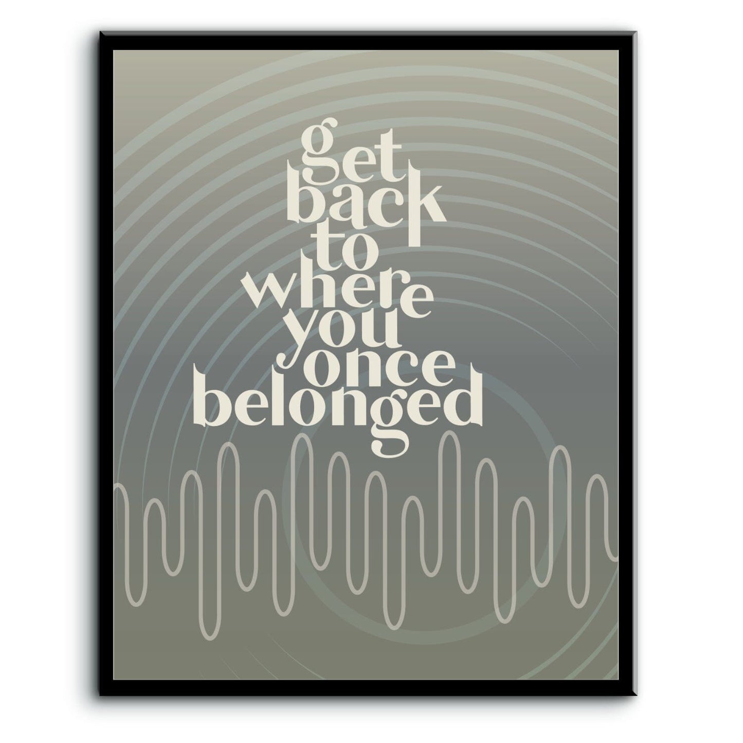 Get Back by the Beatles - Song Lyrics Music Art Print Poster Song Lyrics Art Song Lyrics Art 8x10 Plaque Mount