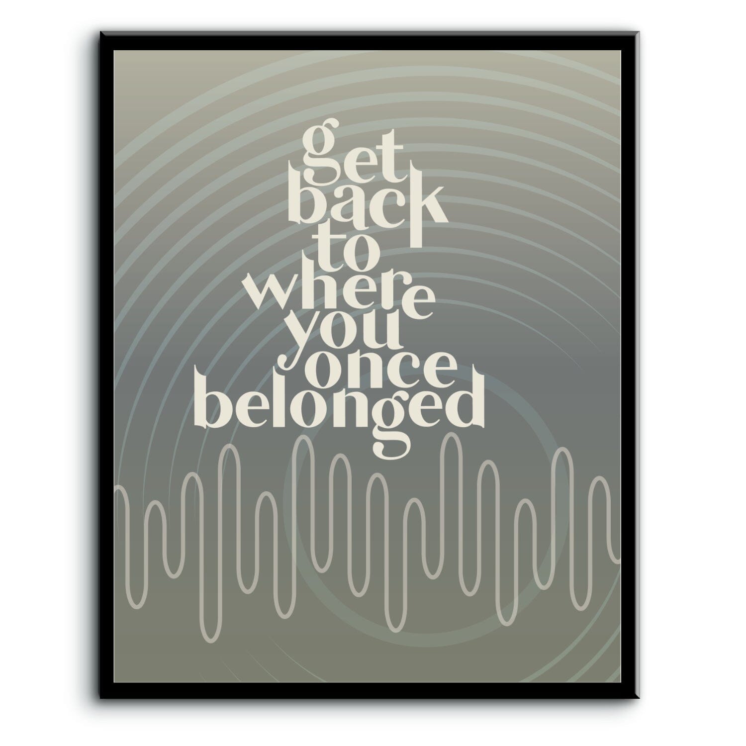 Get Back by the Beatles - Song Lyrics Music Art Print Poster Song Lyrics Art Song Lyrics Art 8x10 Plaque Mount