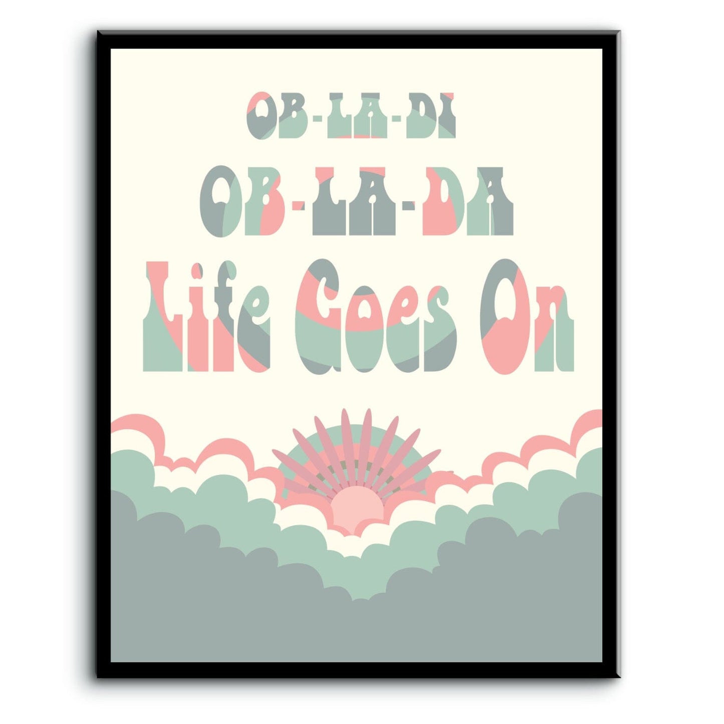 Ob-La-Di Ob-La-Da by the Beatles - Song Lyrics Music Print Song Lyrics Art Song Lyrics Art 8x10 Plaque Mount