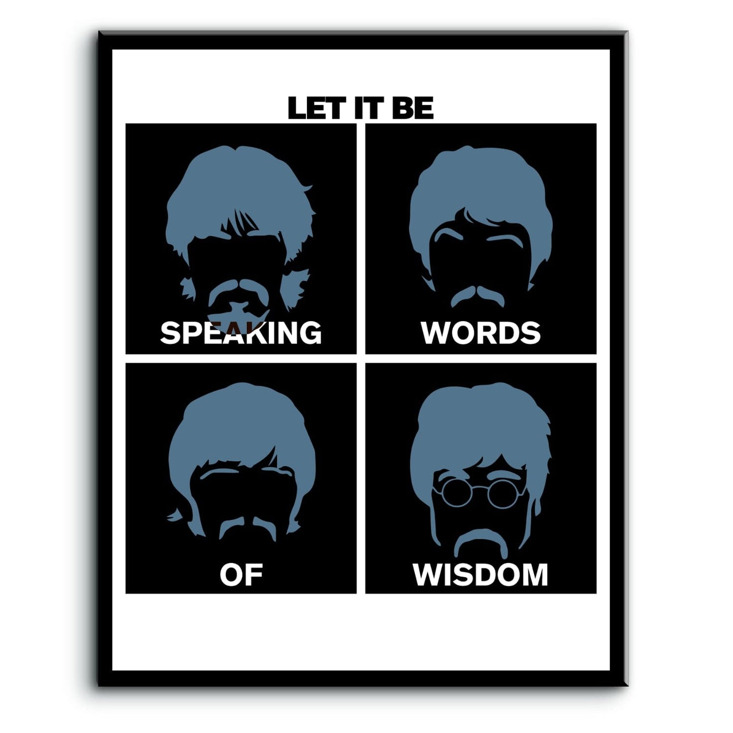 Let it Be by the Beatles - Song Lyric Inspired Wall Decor Song Lyrics Art Song Lyrics Art 8x10 Plaque Mount