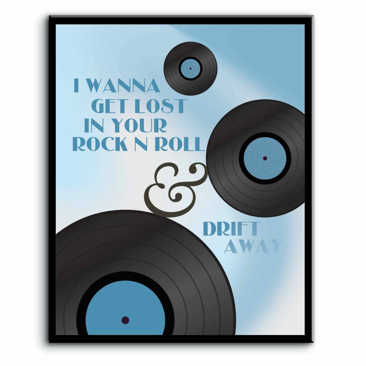 Drift Away by Dobie Gray - 70s Music Lyric Art Wall Print Song Lyrics Art Song Lyrics Art 8x10 Plaque Mount
