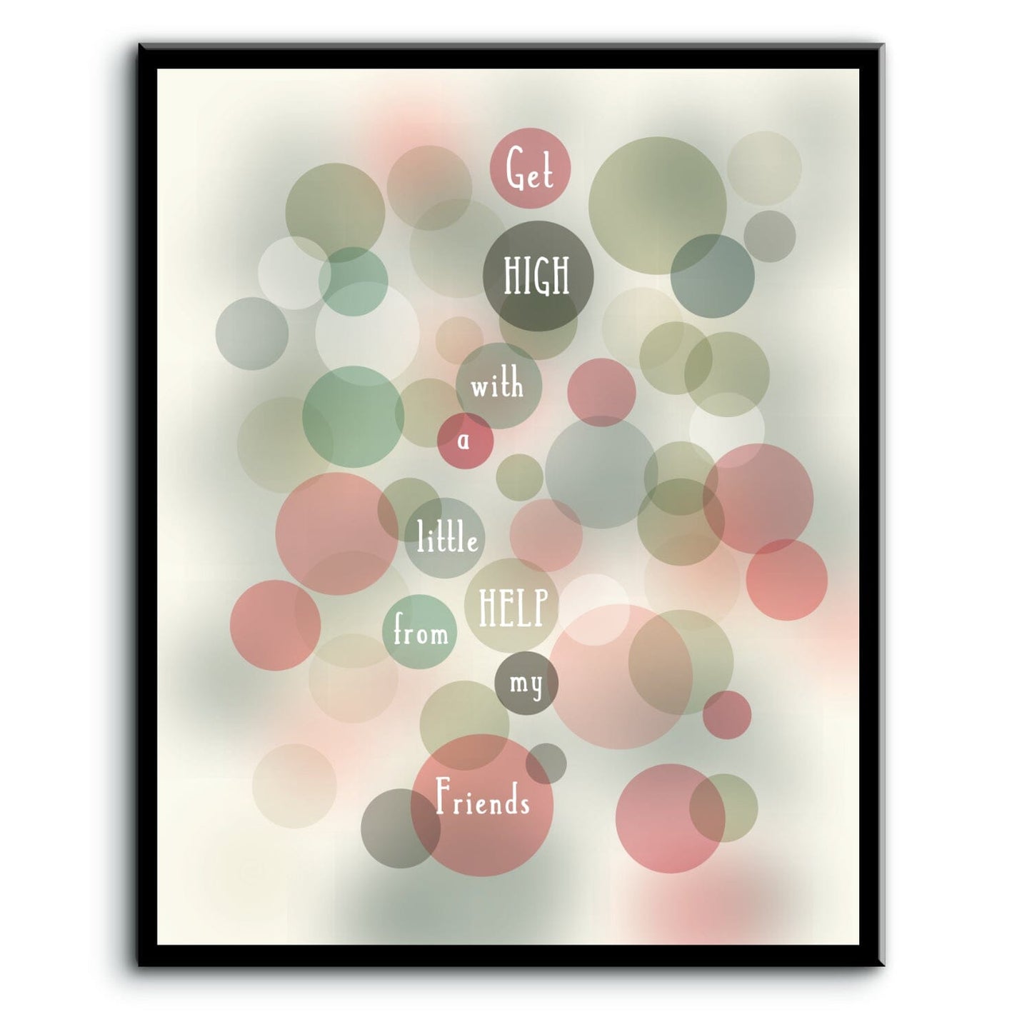 Help from my Friends by Beatles - Song Lyric Art Print Song Lyrics Art Song Lyrics Art 8x10 Plaque Mount