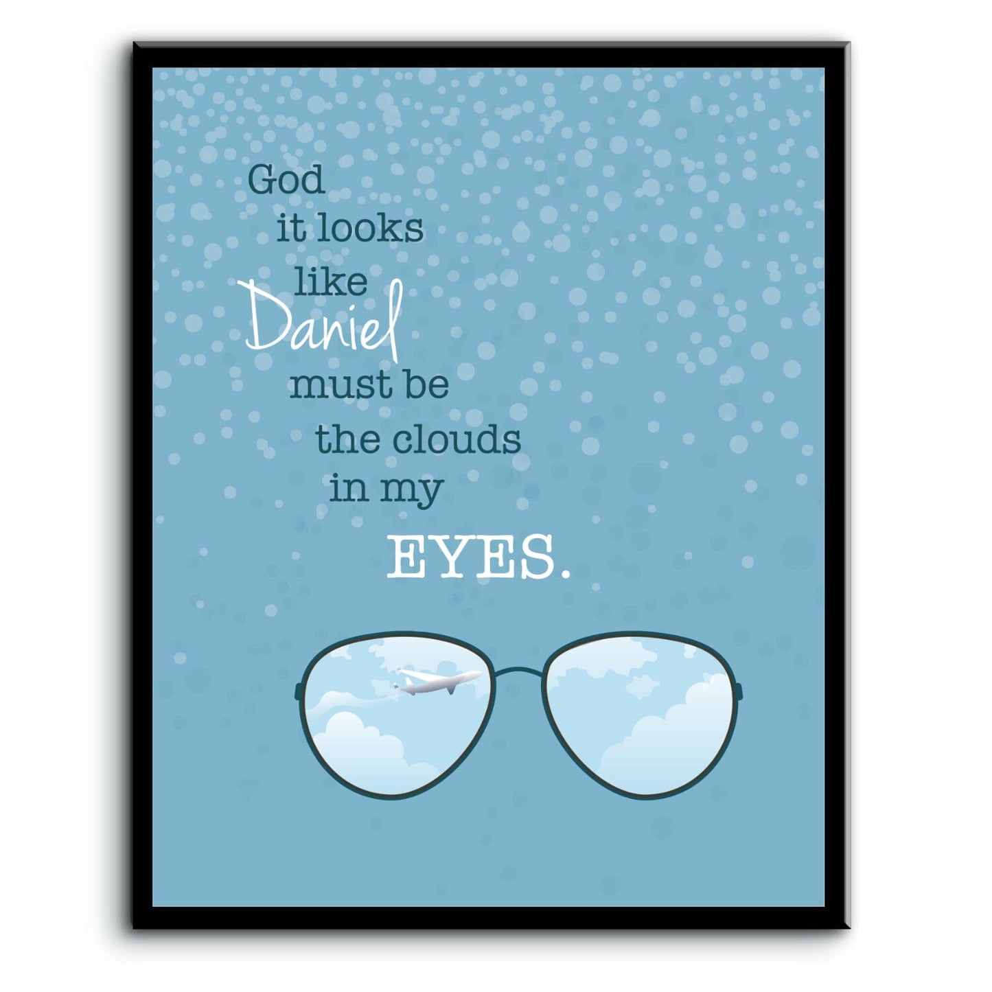 Daniel by Elton John - Song Lyric Music Print Wall Art Song Lyrics Art Song Lyrics Art 8x10 Plaque Mount