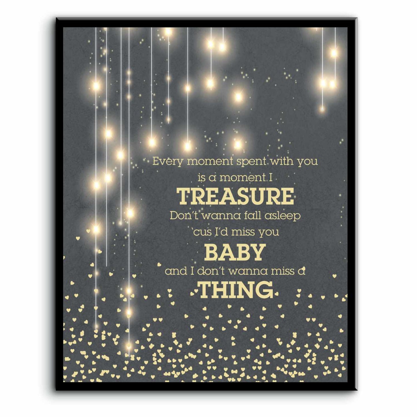 Don't Want to Miss a Thing by Aerosmith - Music Lyric Art Song Lyrics Art Song Lyrics Art 8x10 Plaque Mount