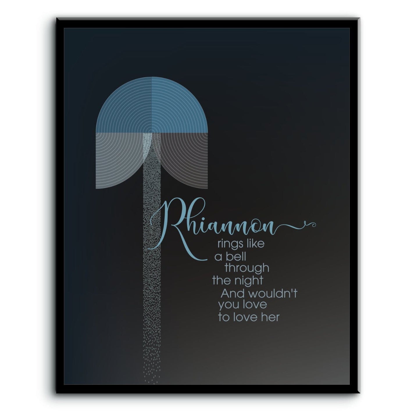 Rhiannon by Fleetwood Mac - Song Lyrics Rock Music Print Song Lyrics Art Song Lyrics Art 8x10 Plaque Mount 