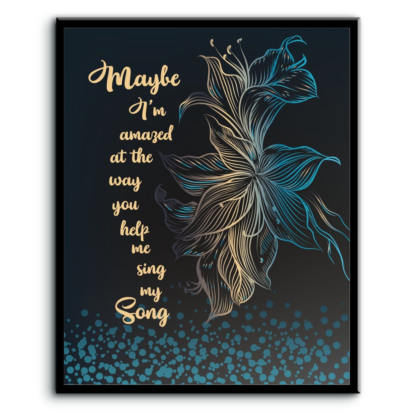 Maybe I'm Amazed by Paul McCartney - Classic Rock Love Song Song Lyrics Art Song Lyrics Art 8x10 Plaque Mount