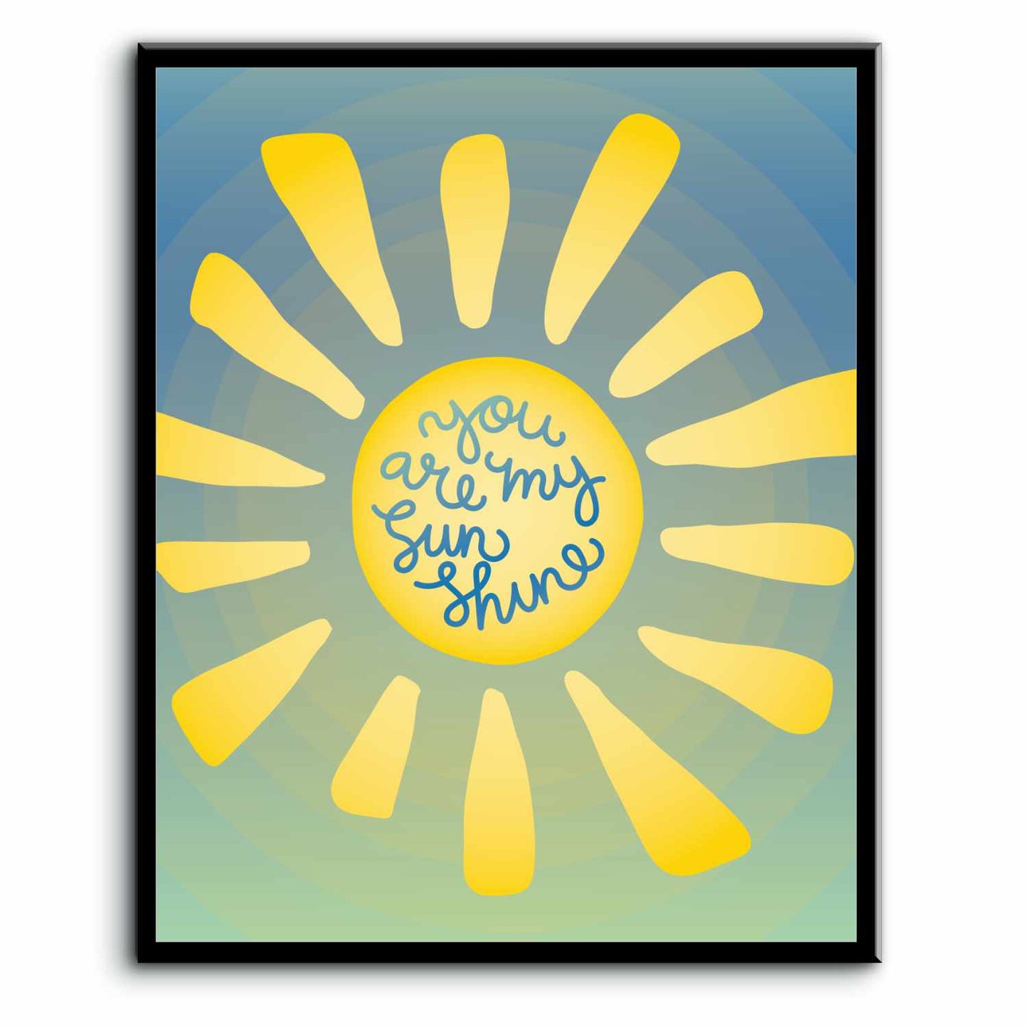 You are My Sunshine - Song Lyric Poster Art Kids Playroom Song Lyrics Art Song Lyrics Art 8x10 Plaque Mount