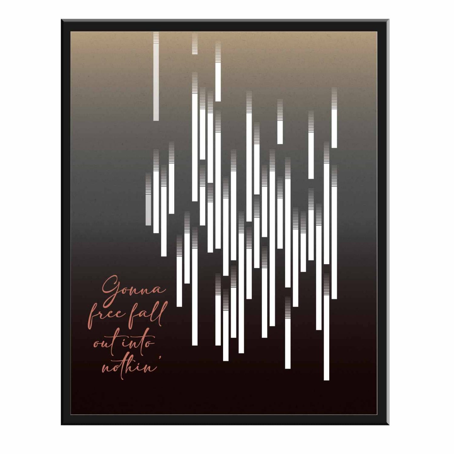 Free Fallin' by Tom Petty - Rock Music Song Lyrics Print Song Lyrics Art Song Lyrics Art 11x14 Plaque Mount