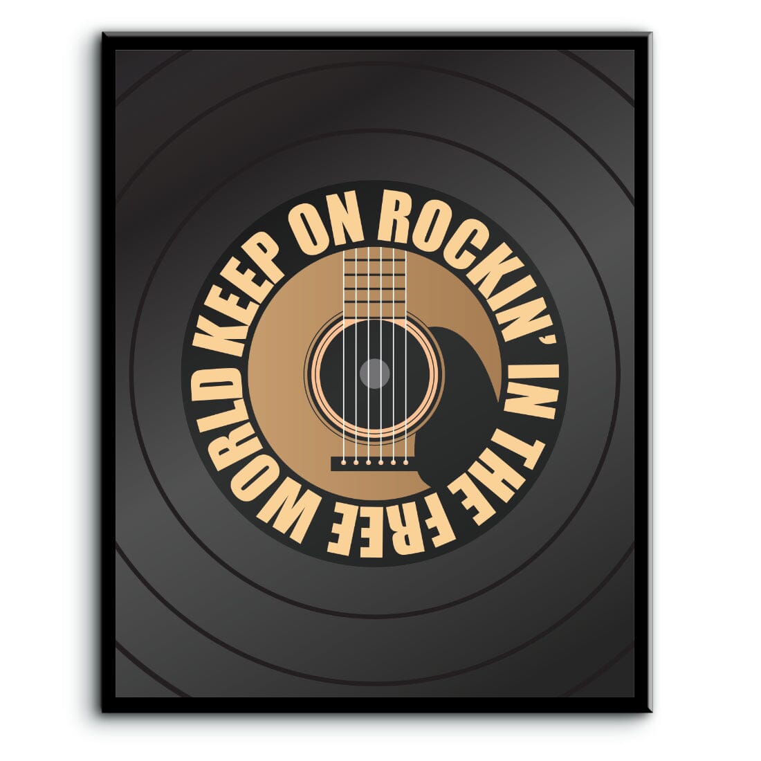 Rockin' in the Free World by Neil Young - Lyric Inspired Art Song Lyrics Art Song Lyrics Art 8x10 Plaque Mount
