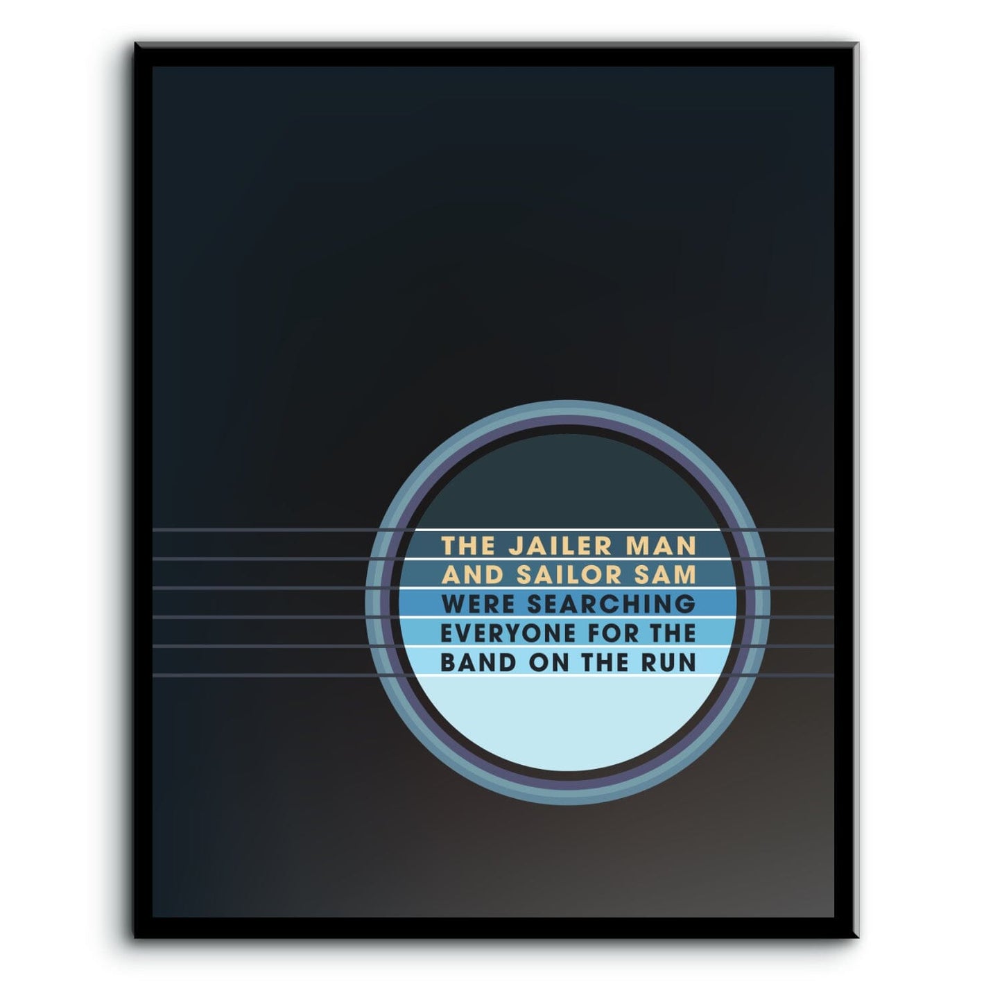 Band on the Run by Paul McCartney - Rock Song Lyric Art Song Lyrics Art Song Lyrics Art 8x10 Plaque Mount