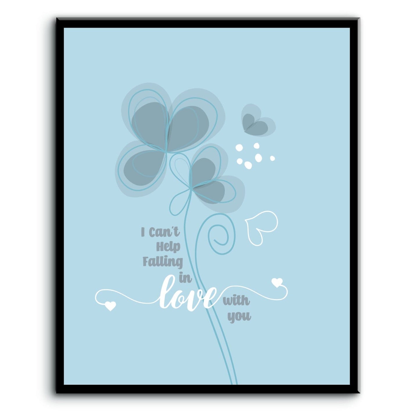 I Can't Help Falling in Love with You by Elvis Presley - Lyric Artwork Song Lyrics Art Song Lyrics Art 8x10 Plaque Mount