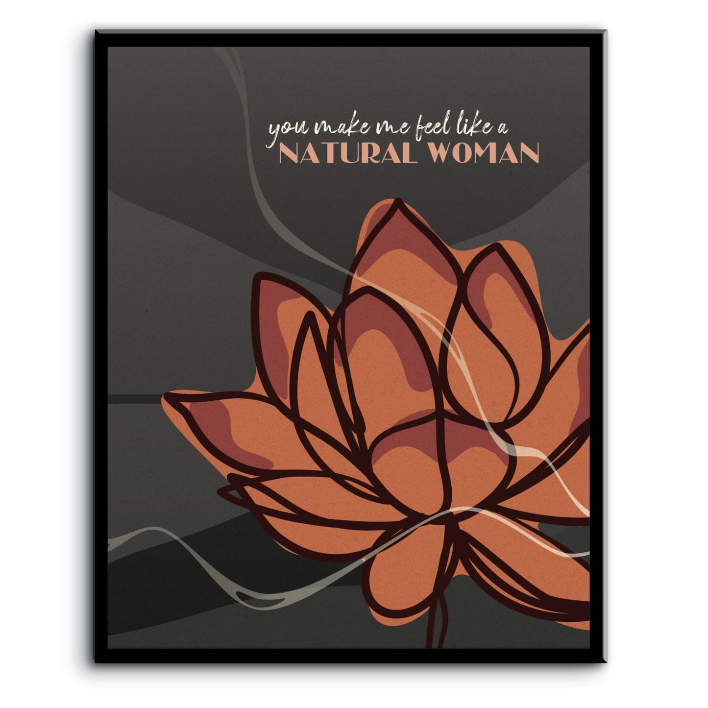Natural Woman by Aretha Franklin - Song Lyric Inspired Art Song Lyrics Art Song Lyrics Art 8x10 Plaque Mount