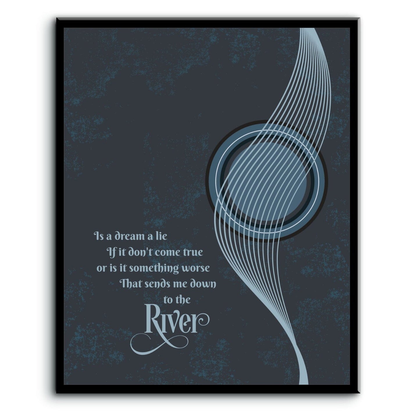 The River by Bruce Springsteen - Classic Rock Wall Artwork Song Lyrics Art Song Lyrics Art 8x10 Plaque Mount