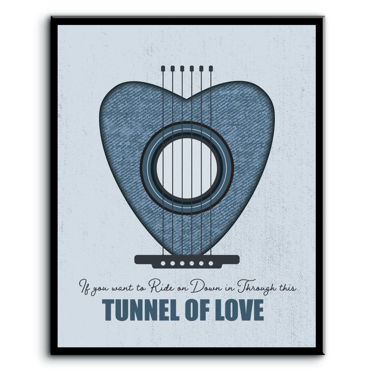 Tunnel of Love by Bruce Springsteen - Lyric Rock Music Art Song Lyrics Art Song Lyrics Art 8x10 Plaque Mount