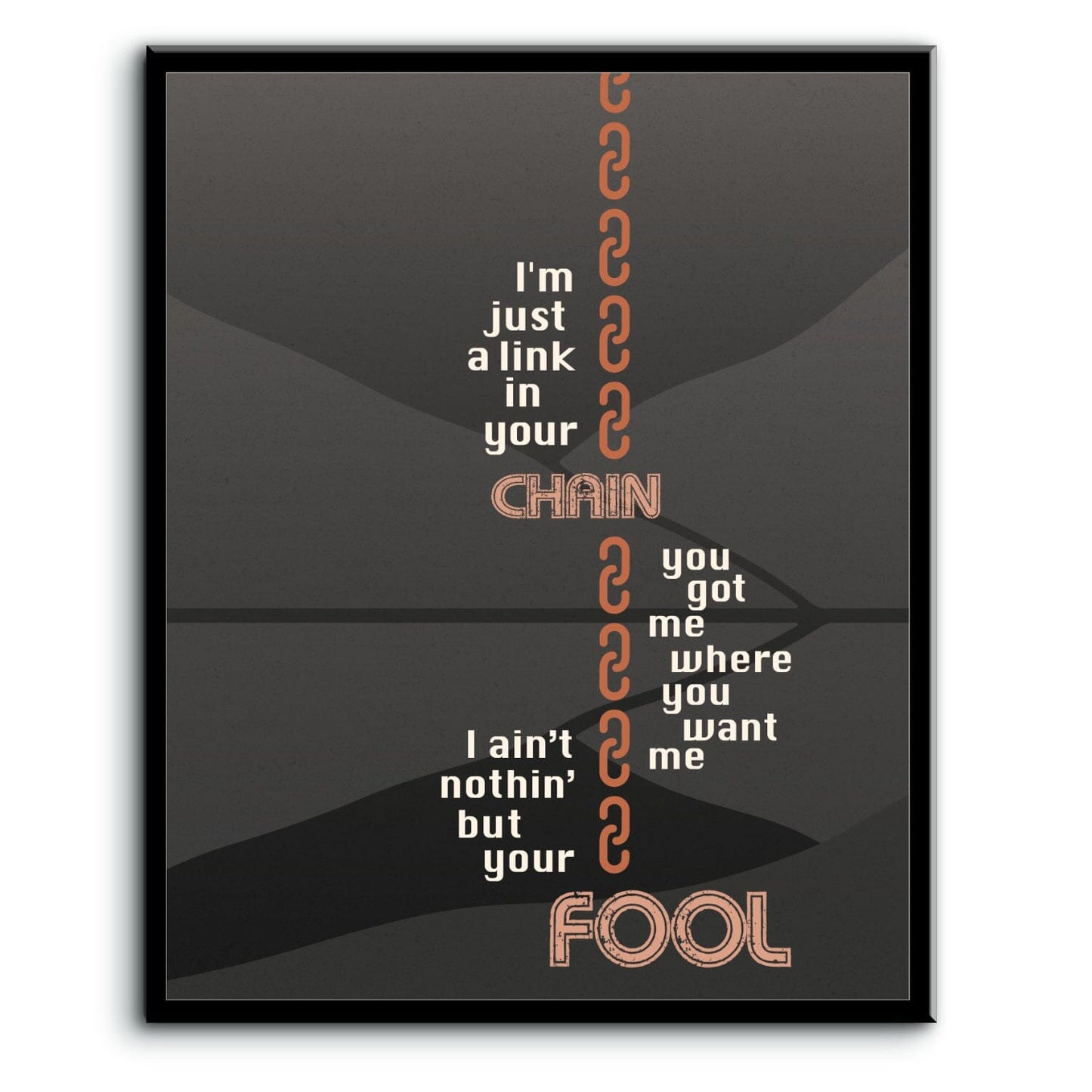 Chain of Fools by Aretha Franklin - Motown Music Lyric Art Song Lyrics Art Song Lyrics Art 8x10 Plaque Mount
