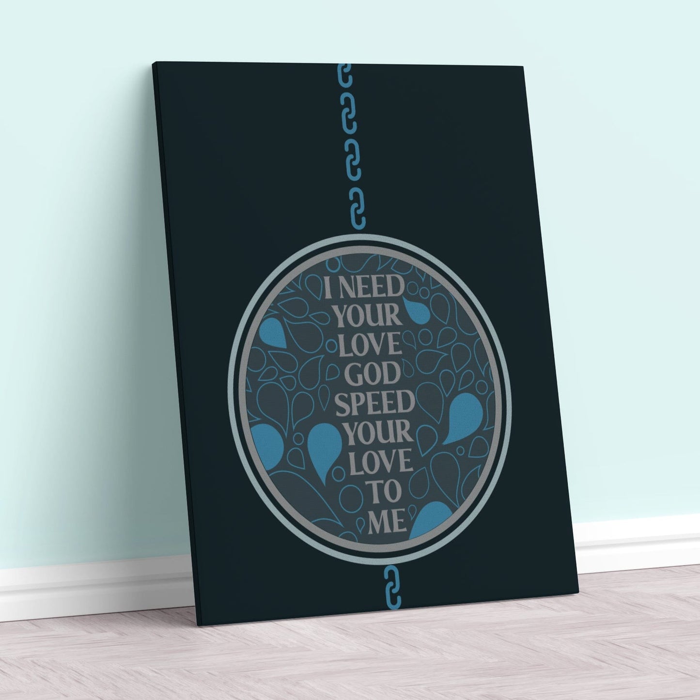 Unchained Melody by Righteous Brothers - Song Lyrics Artwork Song Lyrics Art Song Lyrics Art 11x14 Canvas Wrap