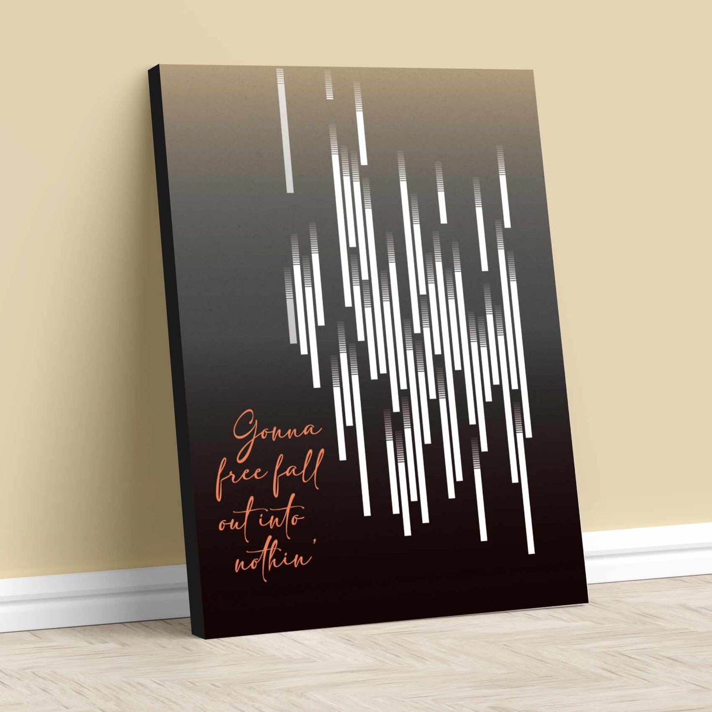 Free Fallin' by Tom Petty - Rock Music Song Lyrics Print Song Lyrics Art Song Lyrics Art 11x14 Canvas Wrap