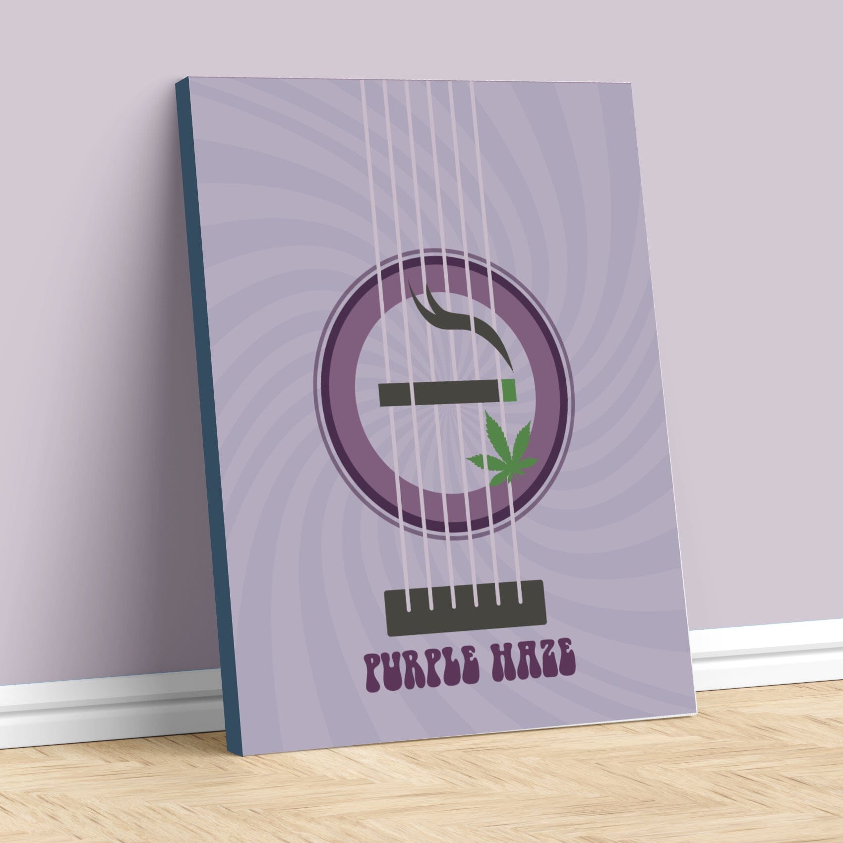 Purple Haze by Jimi Hendrix - Song Lyrics Art Poster Print Song Lyrics Art Song Lyrics Art 11x14 Canvas Wrap