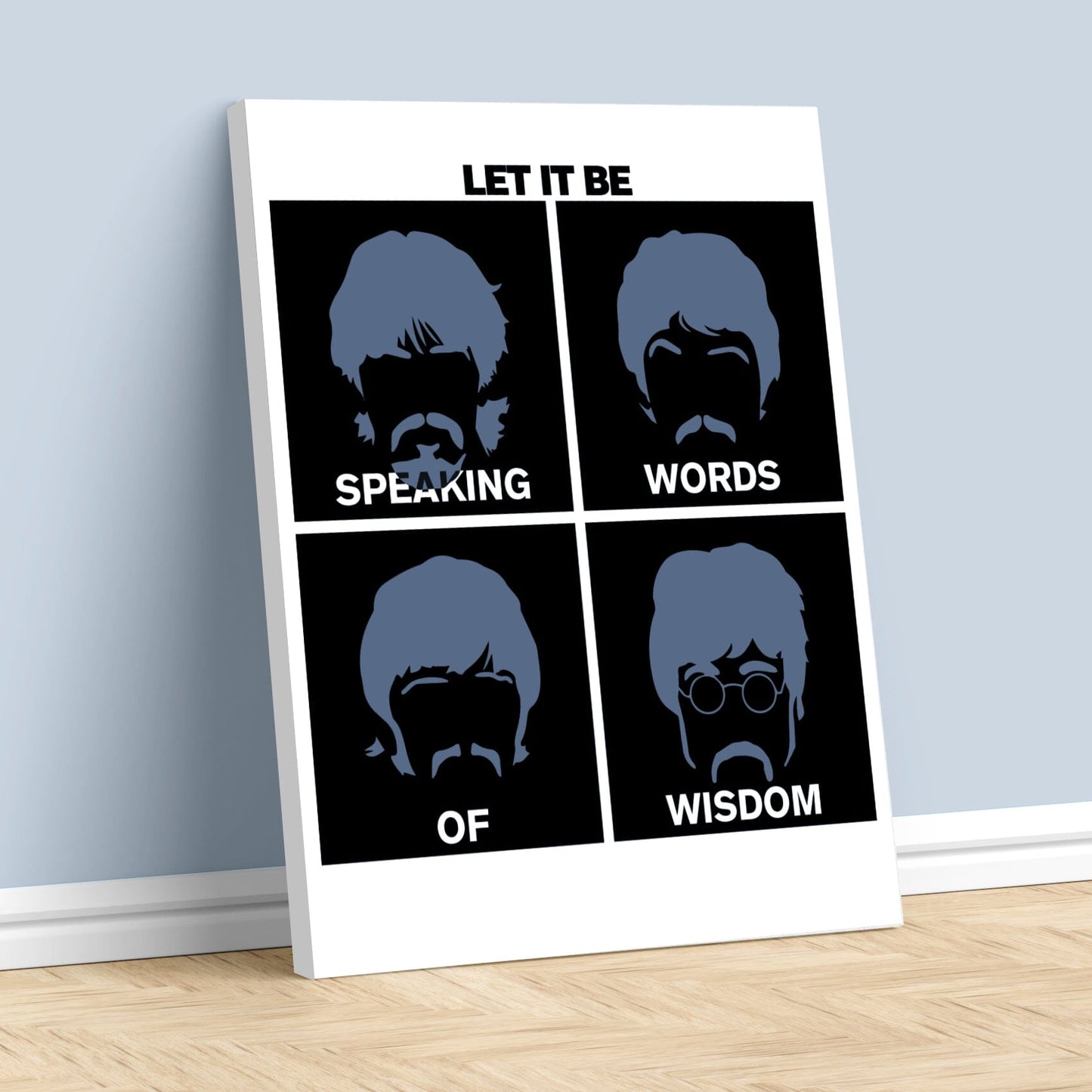 Let it Be by the Beatles - Song Lyric Inspired Wall Decor Song Lyrics Art Song Lyrics Art 11x14 Canvas Wrap