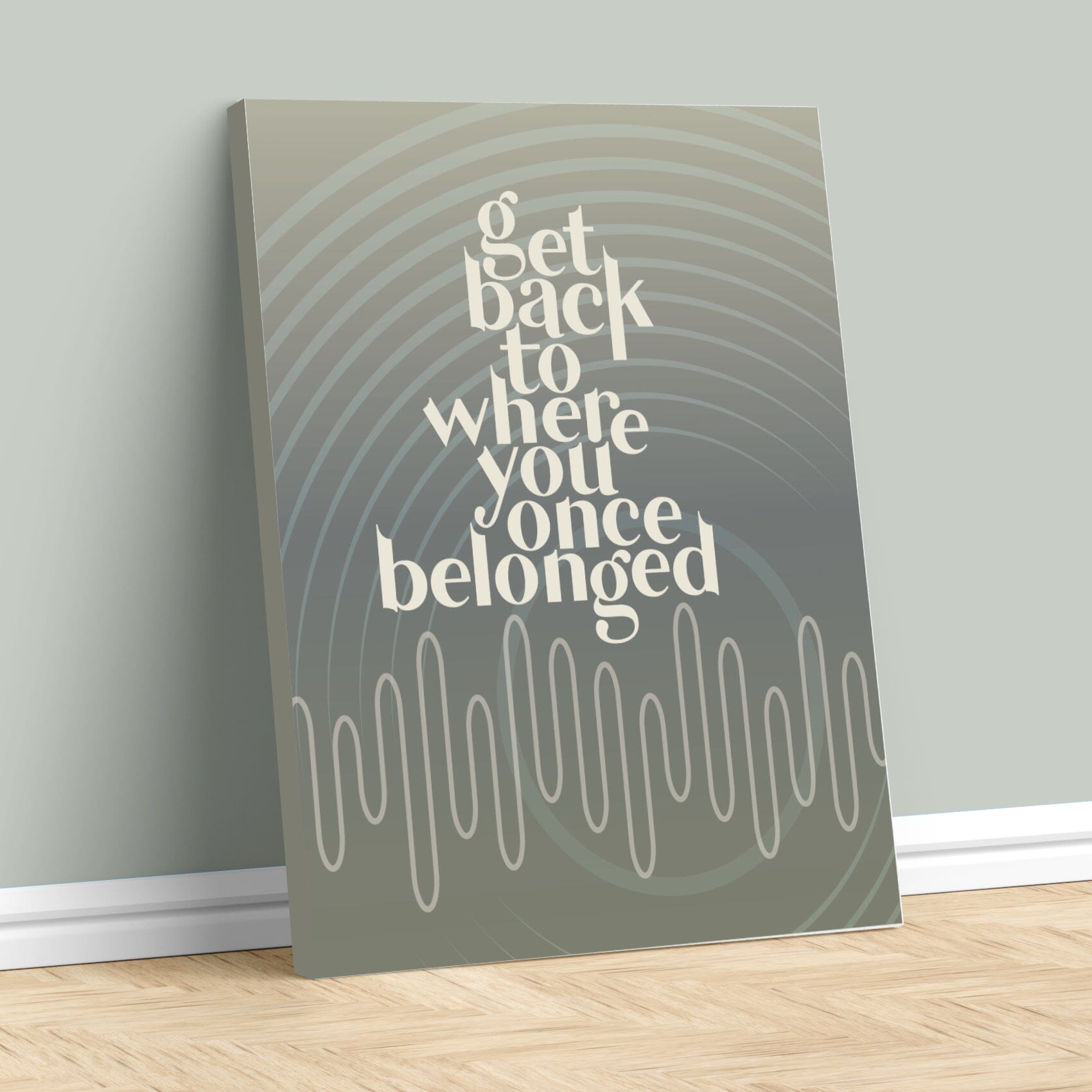 Get Back by the Beatles - Song Lyrics Music Art Print Poster Song Lyrics Art Song Lyrics Art 11x14 Canvas Wrap