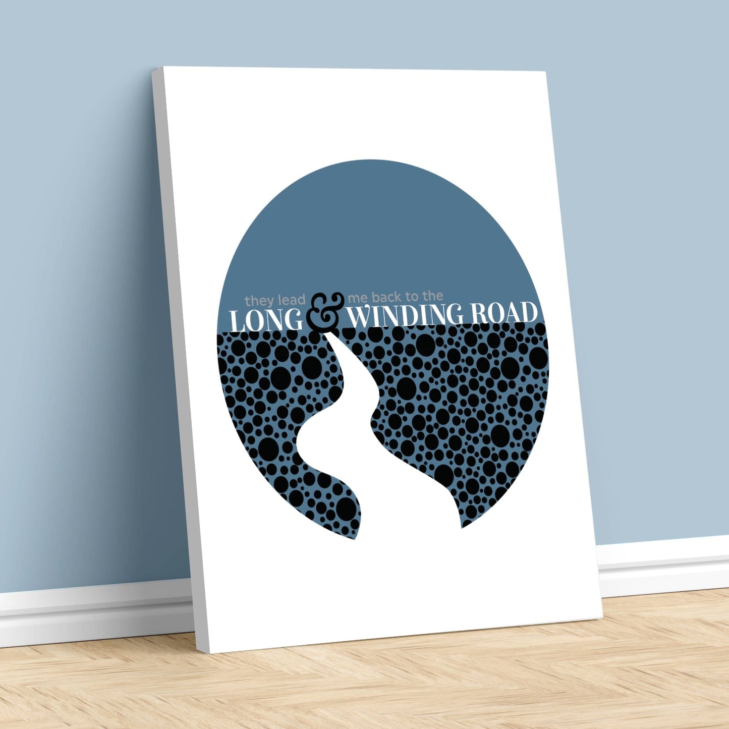 Long and Winding Road by Beatles - Song Lyric Rock Music Art Song Lyrics Art Song Lyrics Art 11x14 Canvas Wrap