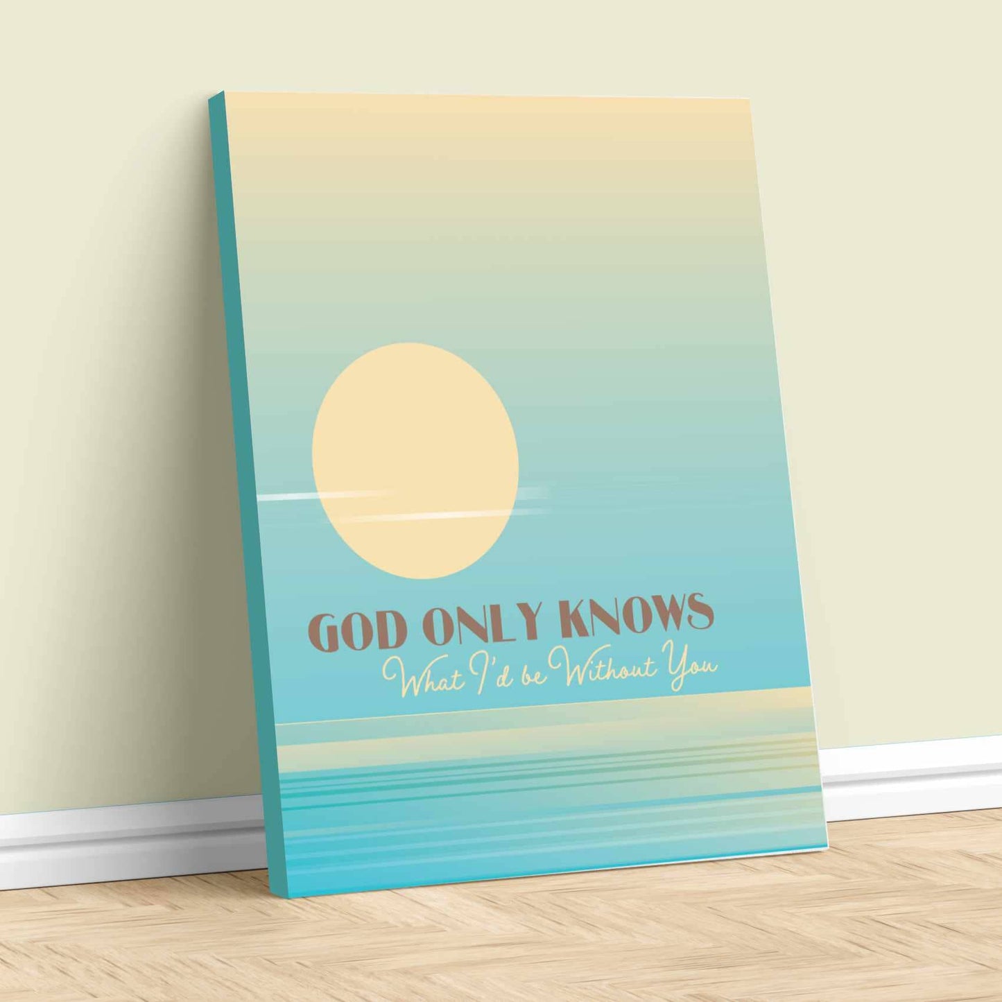 God Only Knows by the Beach Boys - Song Lyric Wall Art Song Lyrics Art Song Lyrics Art 11x14 Canvas Wrap