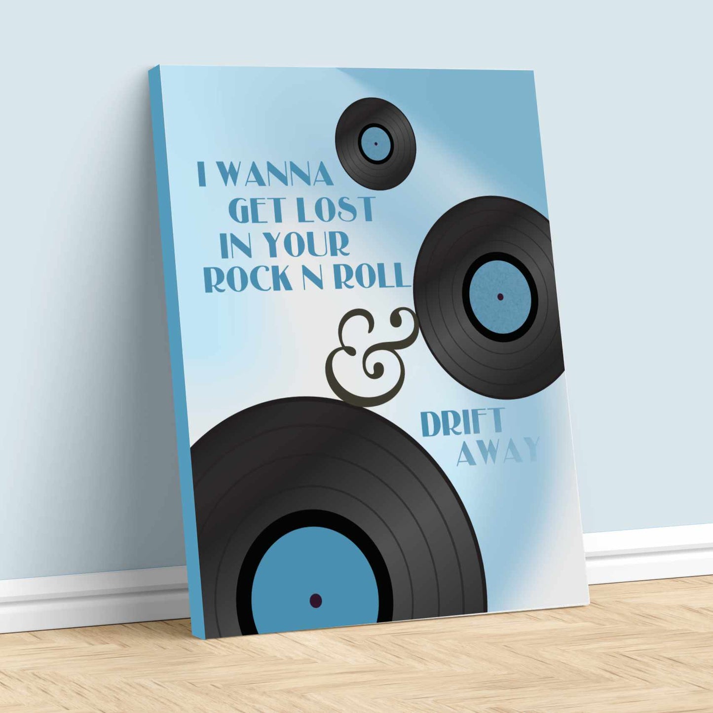 Drift Away by Dobie Gray - 70s Music Lyric Art Wall Print Song Lyrics Art Song Lyrics Art 11x14 Canvas Wrap