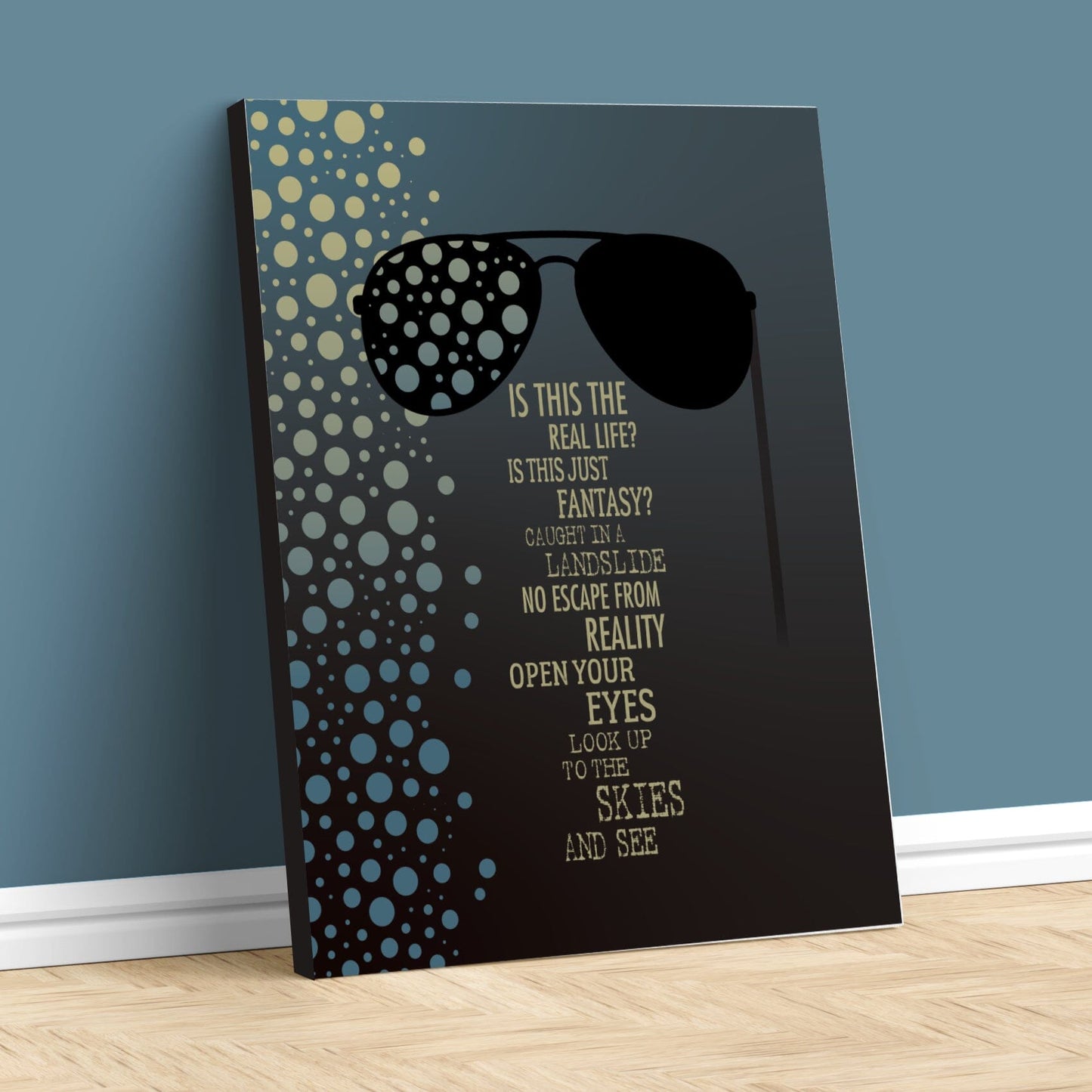 Bohemian Rhapsody by Queen - Music Enthusiast Lyric Art Song Lyrics Art Song Lyrics Art 11x14 Canvas Wrap
