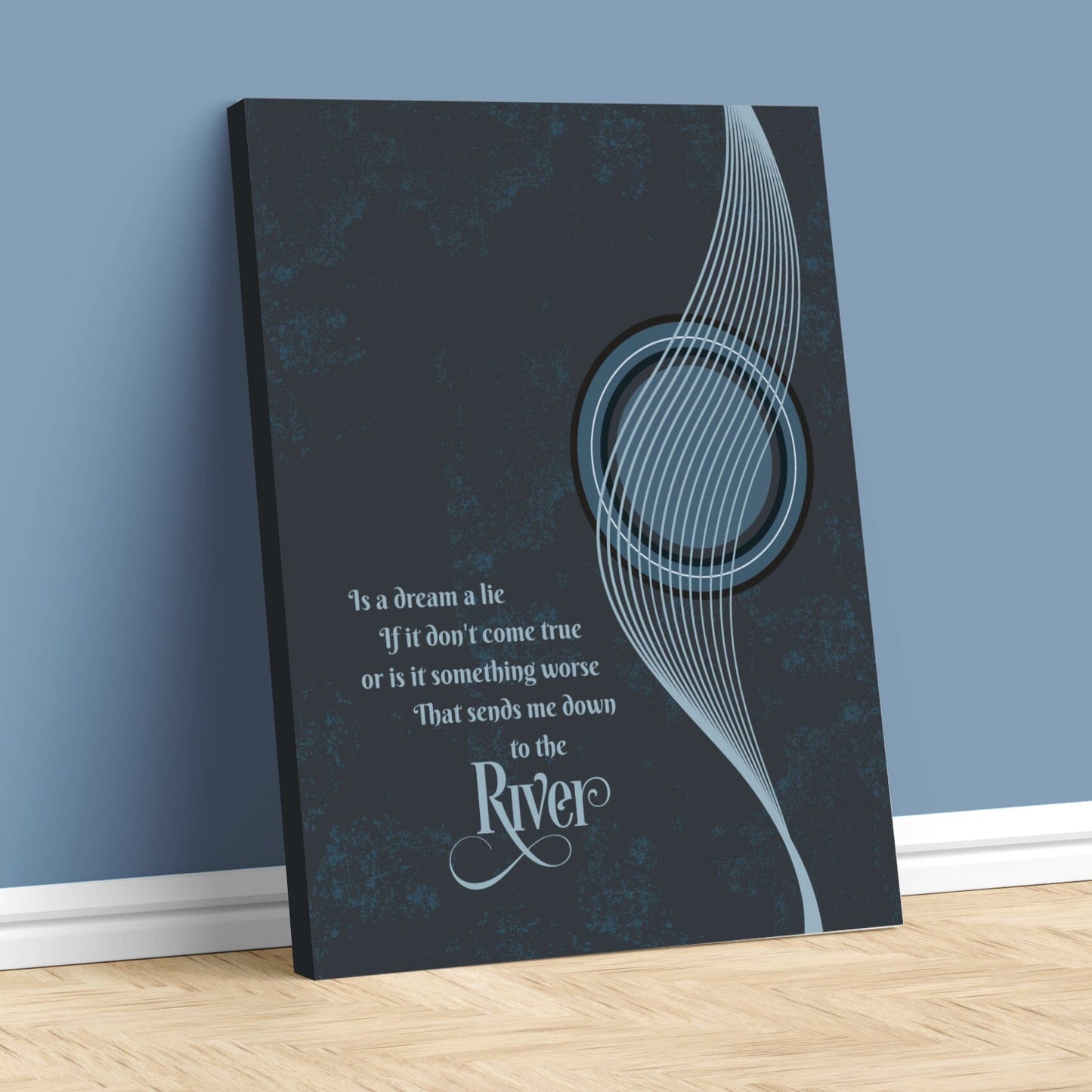 The River by Bruce Springsteen - Classic Rock Wall Artwork Song Lyrics Art Song Lyrics Art 11x14 Canvas Wrap