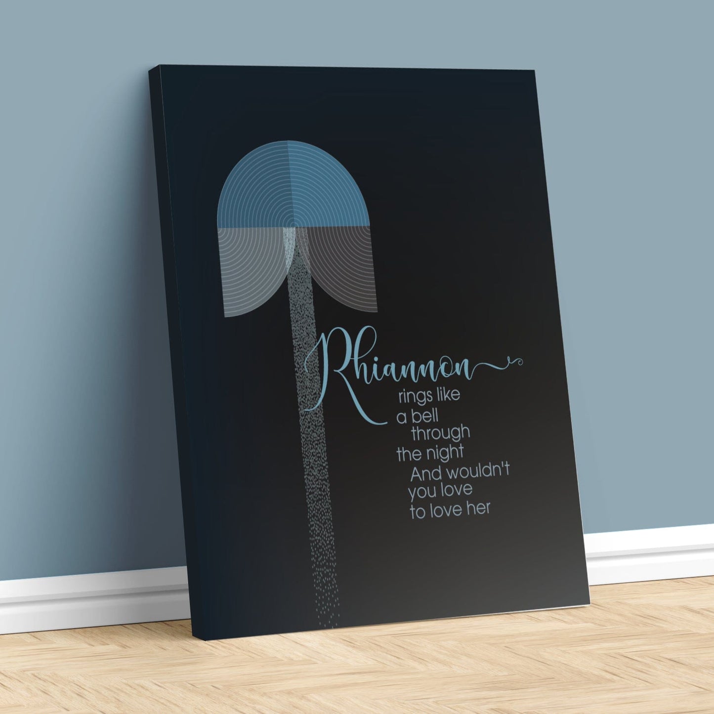 Rhiannon by Fleetwood Mac - Song Lyrics Rock Music Print Song Lyrics Art Song Lyrics Art 11x14 Canvas Wrap