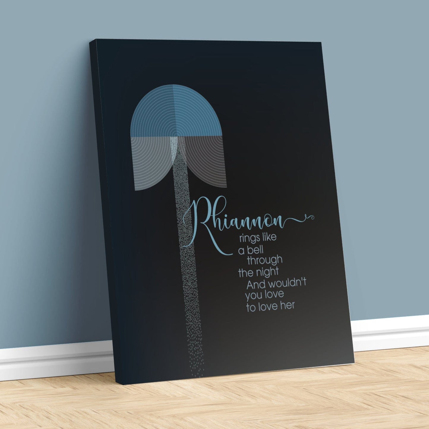 Rhiannon by Fleetwood Mac - Song Lyrics Rock Music Print Song Lyrics Art Song Lyrics Art 11x14 Canvas Wrap 