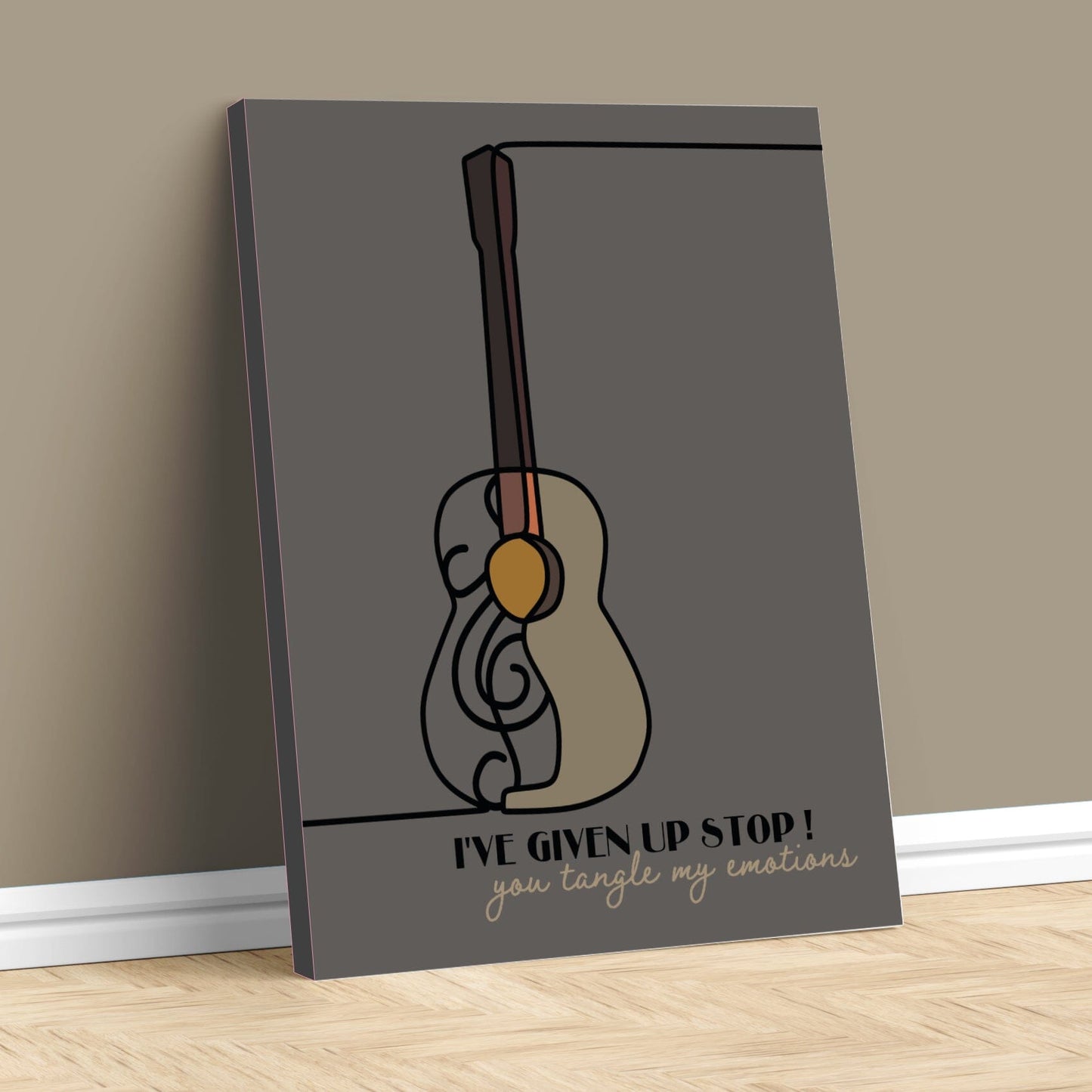 Don't Come Around Here no More by Tom Petty - Lyric Art Song Lyrics Art Song Lyrics Art 11x14 Canvas Wrap