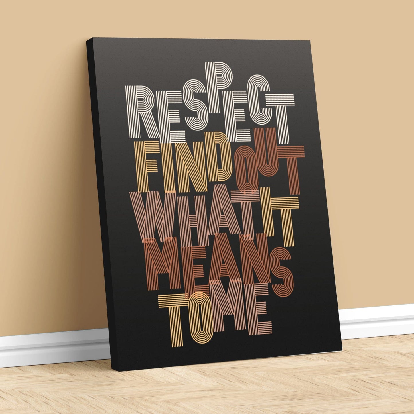 RESPECT by Aretha Franklin - Song Lyric Motown Soul Music Song Lyrics Art Song Lyrics Art 11x14 Canvas Wrap