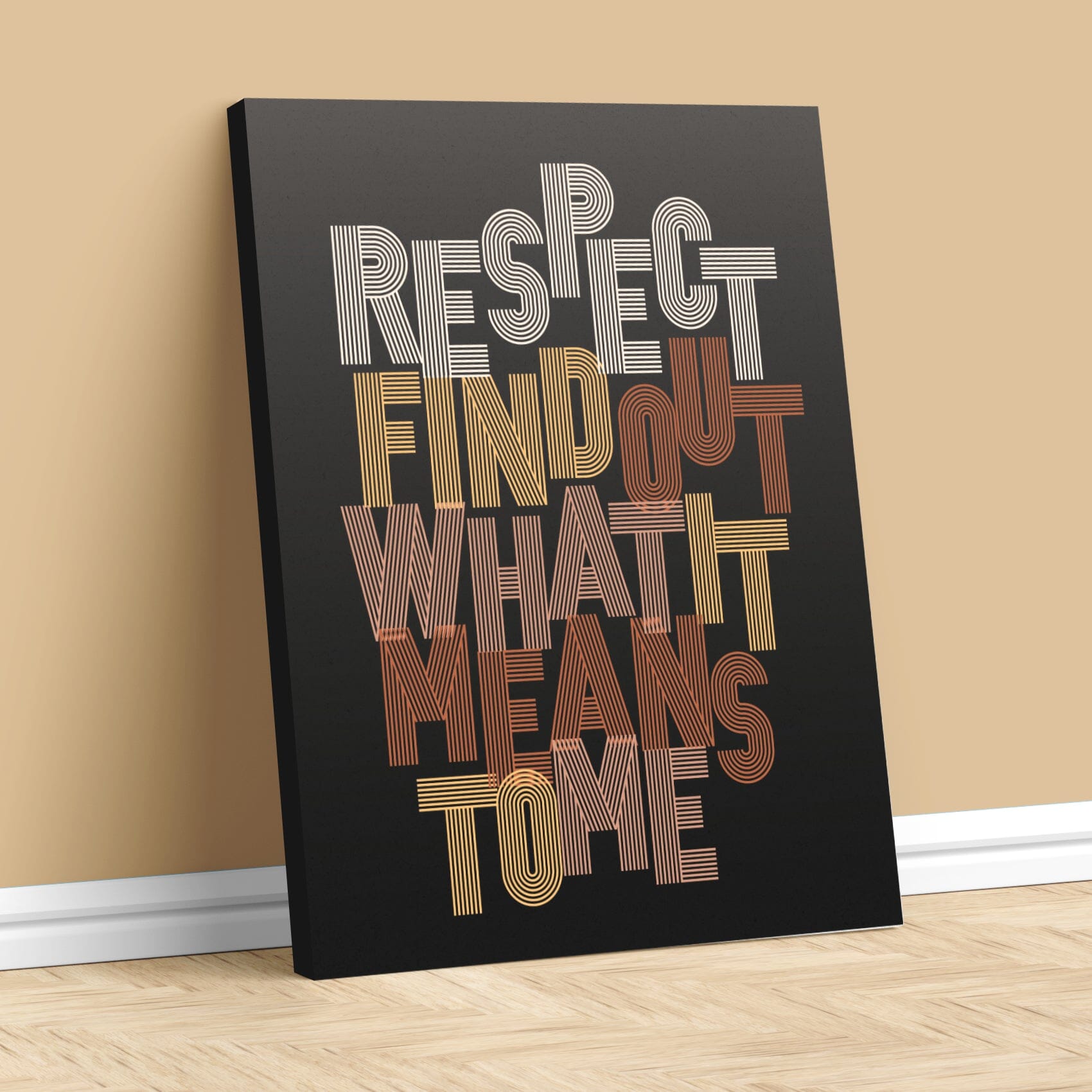 RESPECT by Aretha Franklin - Song Lyric Motown Soul Music Song Lyrics Art Song Lyrics Art 11x14 Canvas Wrap 