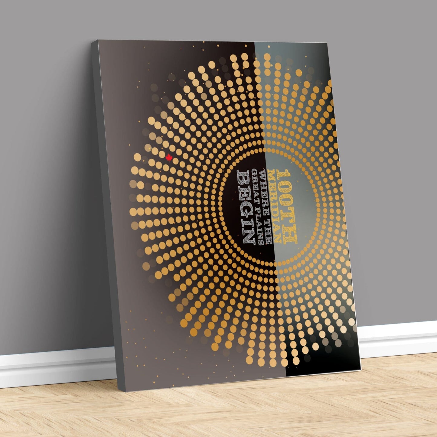100th Meridian by the Tragically Hip - Song Lyric Inspired Art Song Lyrics Art Song Lyrics Art 11x14 Canvas Wrap