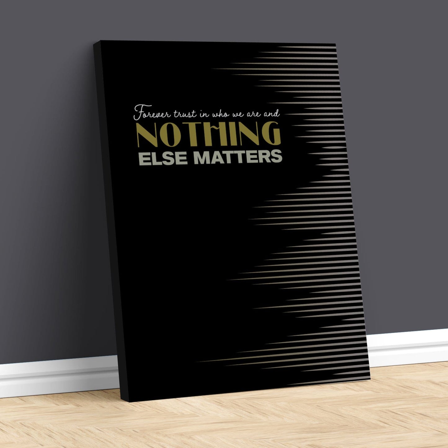 Nothing Else Matters by Metallica - Lyric Inspired Song Print Song Lyrics Art Song Lyrics Art 11x14 Canvas Wrap