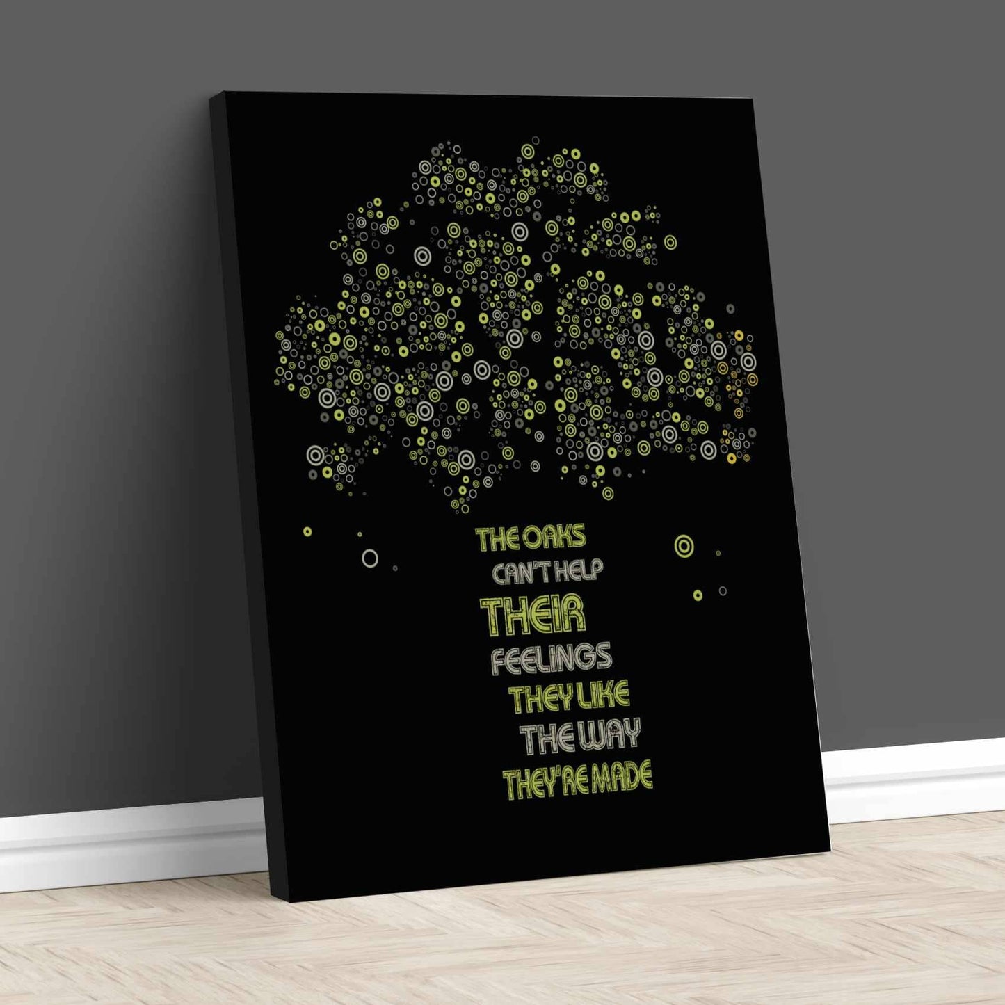 The Trees by Rush - Lyric Inspired Song Art Rock Music Print Song Lyrics Art Song Lyrics Art 11x14 Canvas Wrap