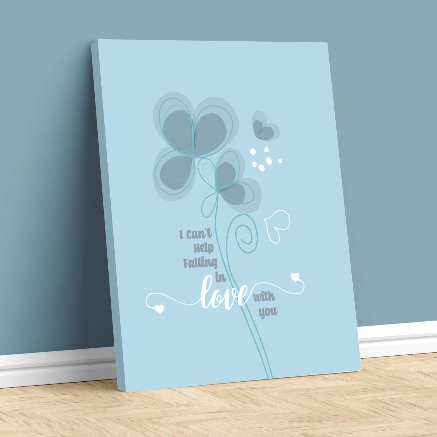 I Can't Help Falling in Love with You by Elvis Presley - Lyric Artwork Song Lyrics Art Song Lyrics Art 11x14 Canvas Wrap