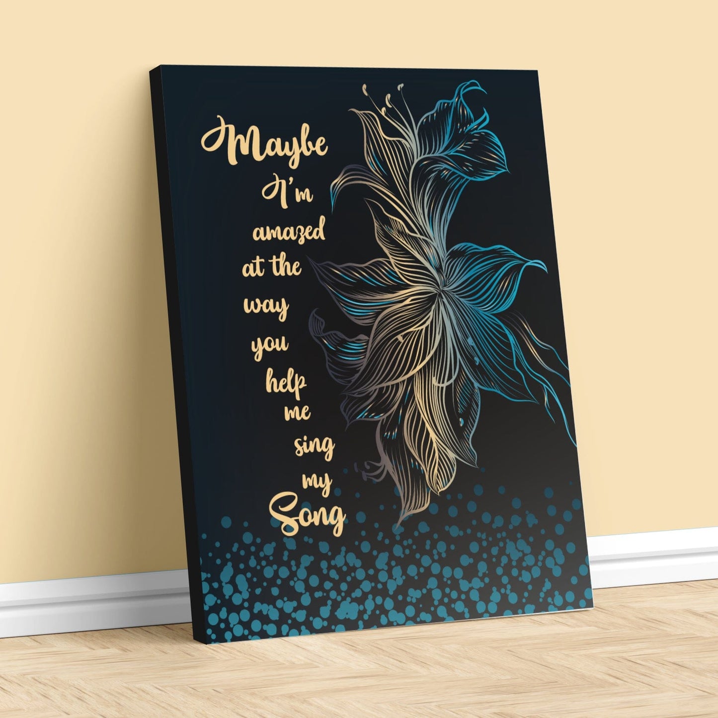 Maybe I'm Amazed by Paul McCartney - Classic Rock Love Song Song Lyrics Art Song Lyrics Art 11x14 Canvas Wrap