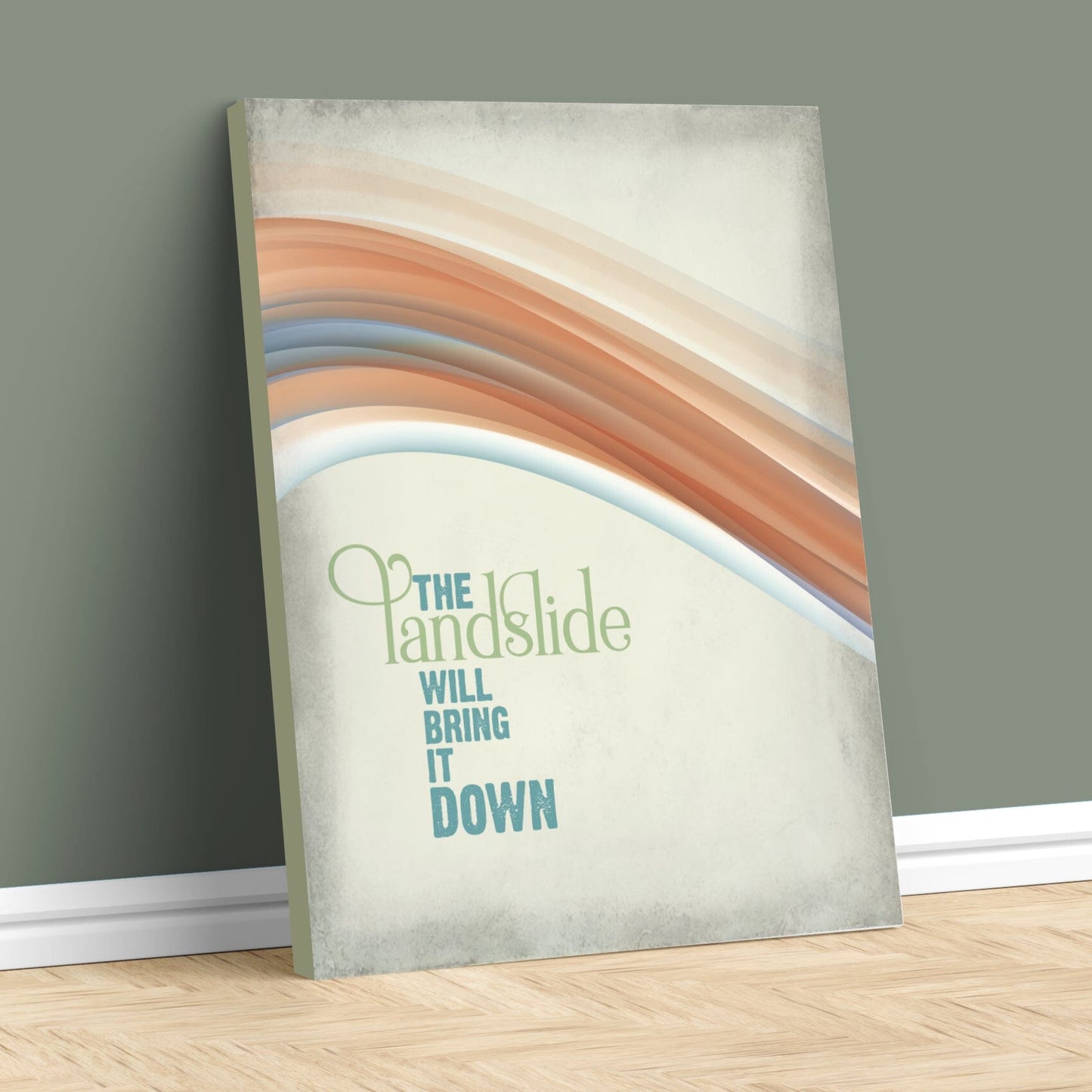 Landslide by Fleetwood Mac - Classic Rock Music Wall Print Song Lyrics Art Song Lyrics Art 11x14 Canvas Wrap
