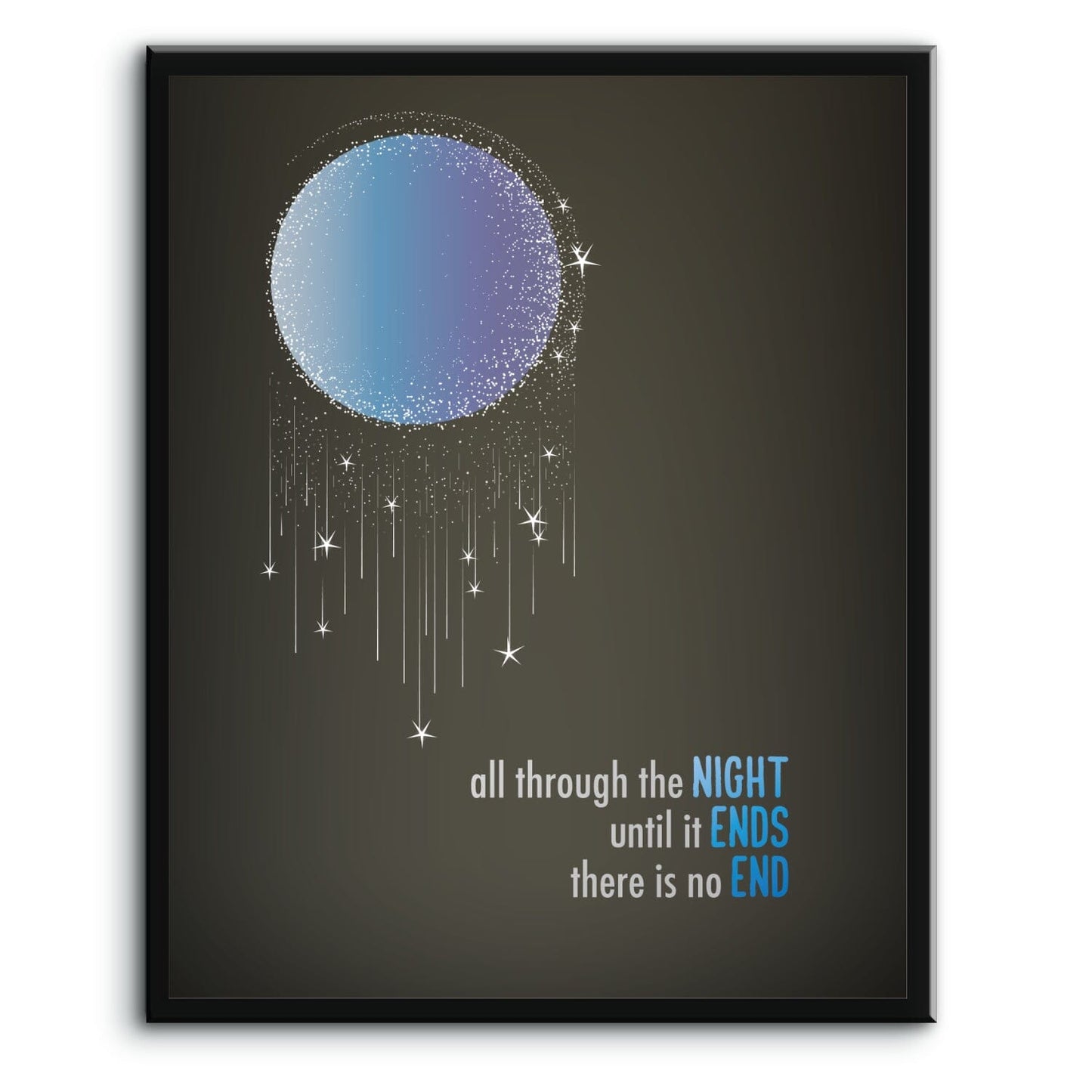 All Through the Night by Cyndi Lauper - Song Lyric Art Print Song Lyrics Art Song Lyrics Art 8x10 Plaque Mount