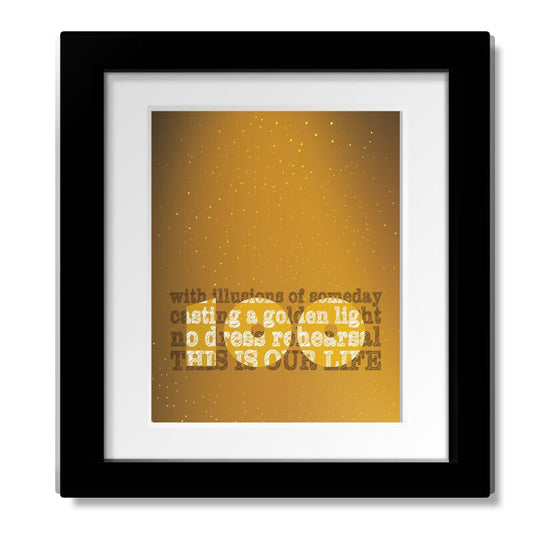 Ahead by a Century by Tragically Hip - Song Lyric Art Print Song Lyrics Art Song Lyrics Art 8x10 Matted and Framed Print