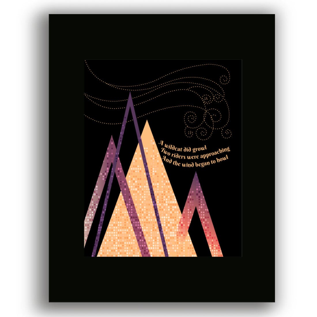 All Along the Watchtower by Jimi Hendrix - Song Lyric Art Song Lyrics Art Song Lyrics Art 8x10 Unframed Black Matted Print