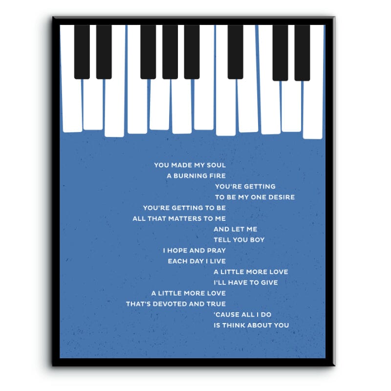 All I Do by Stevie Wonder - Love Song Lyric Print Art Song Lyrics Art Song Lyrics Art 8x10 Plaque Mount