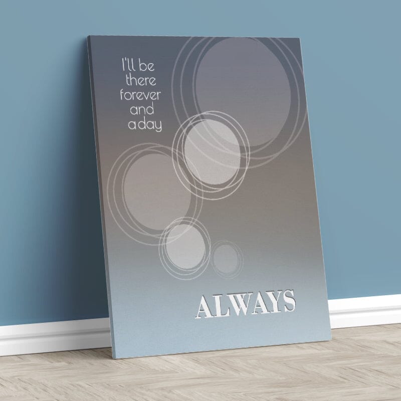 Always by Bon Jovi - Song Lyric Art Music Print Poster Song Lyrics Art Song Lyrics Art 11x14 Canvas Wrap