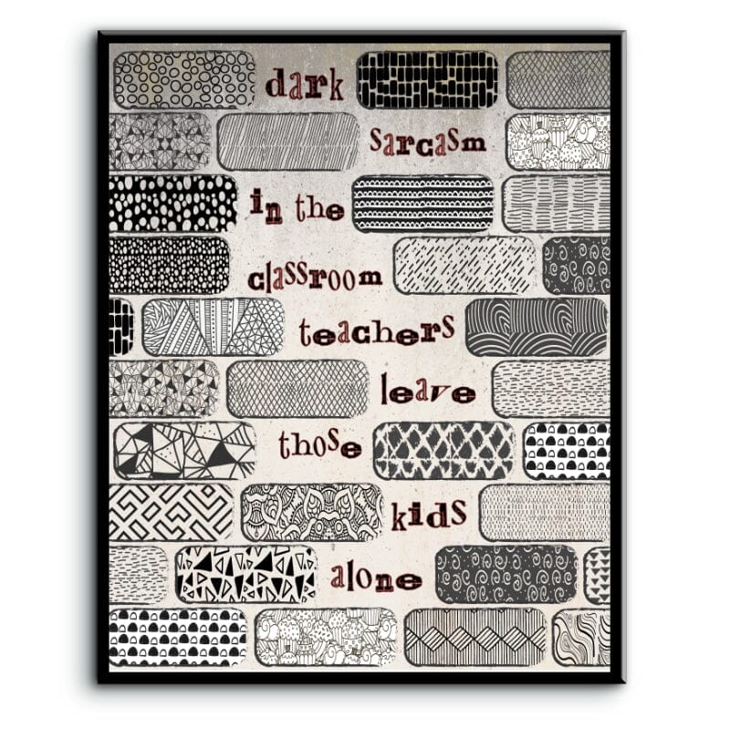Another Brick in the Wall by Pink Floyd - Song Lyric Poster Song Lyrics Art Song Lyrics Art 8x10 Plaque Mount