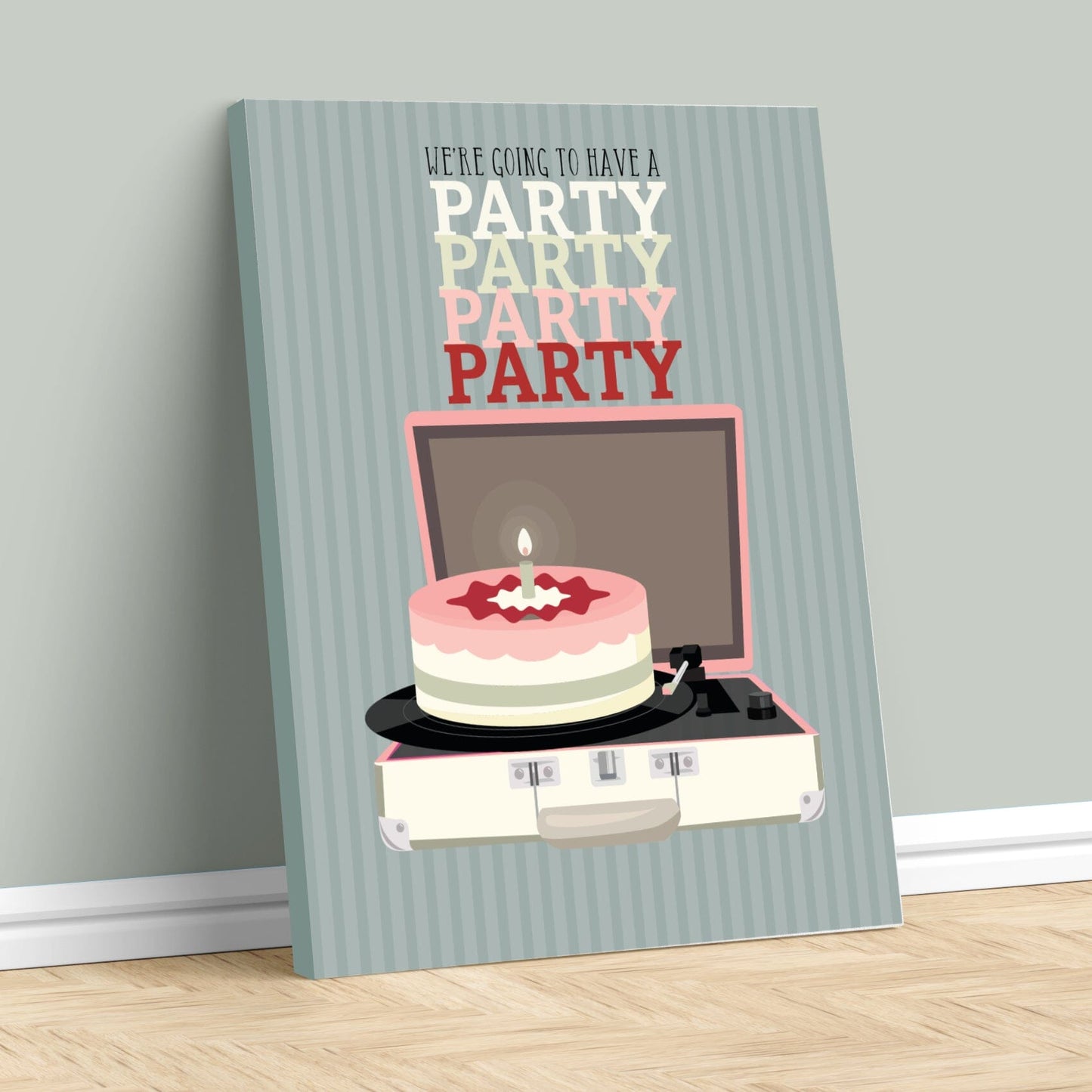 Birthday by the Beatles - Song Lyric Inspired Music Poster Song Lyrics Art Song Lyrics Art 11x14 Canvas Wrap