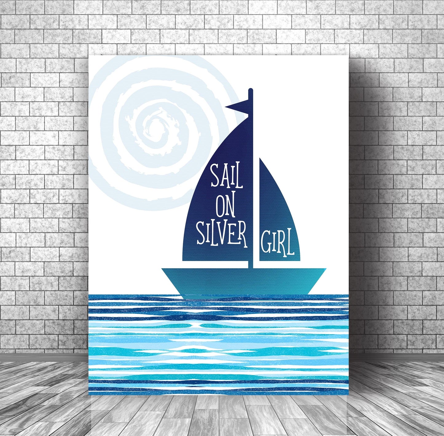 Bridge Over Troubled Water by Simon & Garfunkel - Lyric Art Song Lyrics Art Song Lyrics Art 11x14 Canvas Wrap