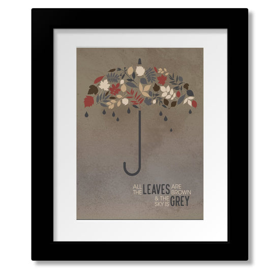 California Dreamin' by Mamas and the Papas - 60s Lyric Art Song Lyrics Art Song Lyrics Art 8x10 Matted and Framed Print